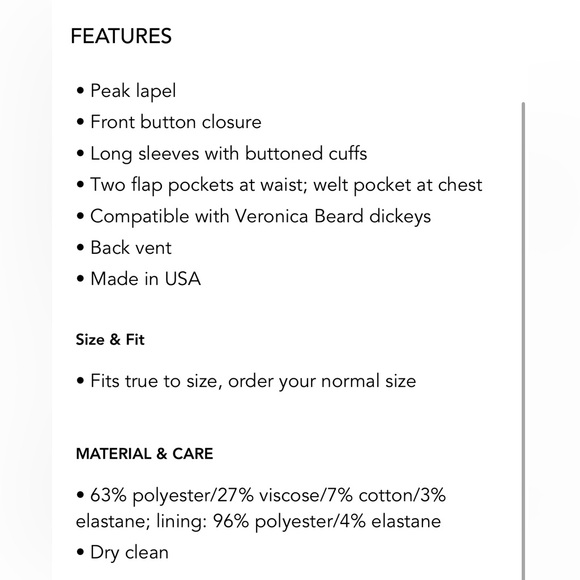 Veronica Beard Miller Dickey Blazer in Stone Army - Picture 9 of 9